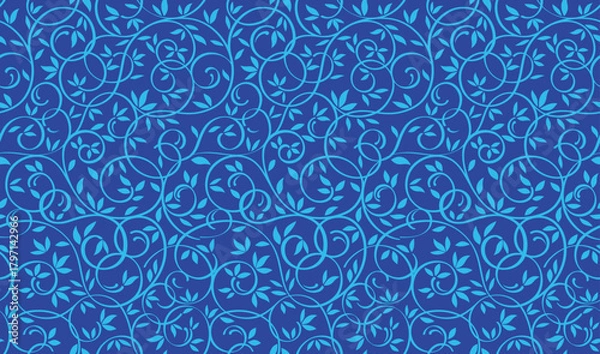 Fototapeta Horizontally And Vertically Repeatable Vector Seamless Botanical Pattern Illustration.