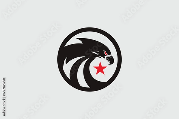 Obraz Modern and minimalist abstract Eagle vector logo template