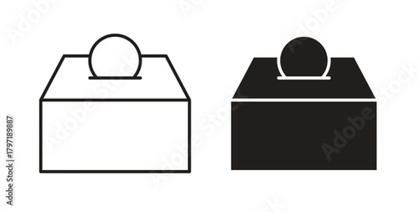Obraz Donation box icon symbol. Vector EPS 10. line and glyph icon