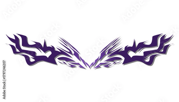 Fototapeta Simple black rectangle graphic element isolated on a white background.