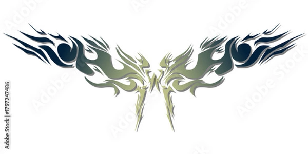 Obraz Minimalist black and white vertical split screen background.