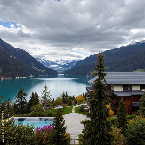 Fototapeta lake in the mountains