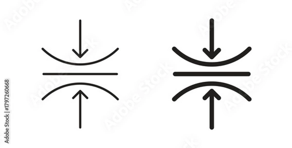 Obraz Elastic icon with glyph and line. black vector icons for Web UI