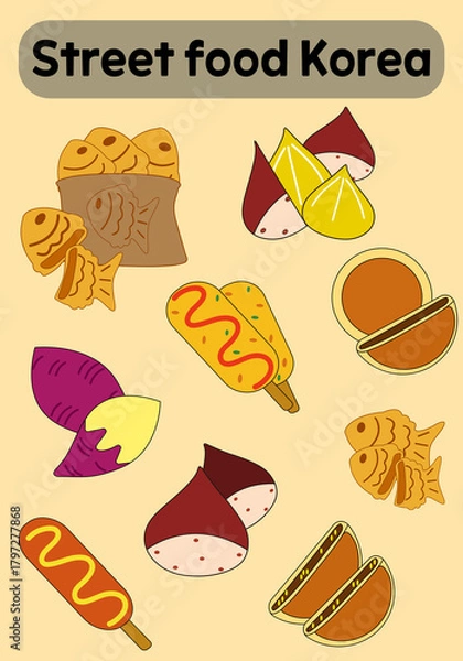 Obraz 겨울 간식 일러스트 그래픽 요소