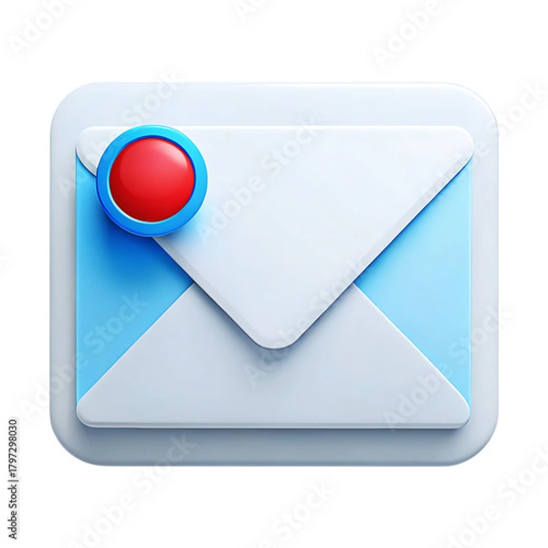 Fototapeta Modern Email Envelope Illustration – Communication and Alert Icon.