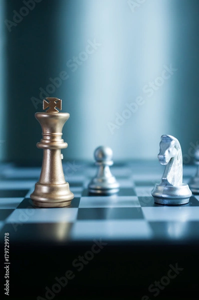 Fototapeta chess board game competition business concept