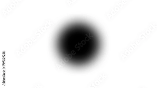 Fototapeta Blurred Black Glow Effect PNG Soft Dark Hazy Circular Light