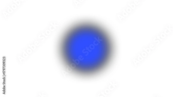 Fototapeta Blurred Blue Glow Effect PNG Soft Cool Radiant Circular Light