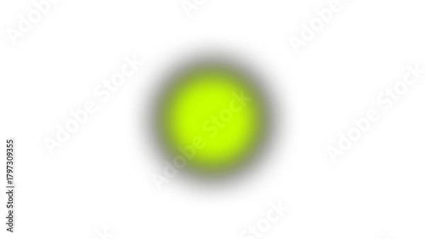 Fototapeta Blurred Neon Green Glow Effect PNG Soft Circular Luminous Light