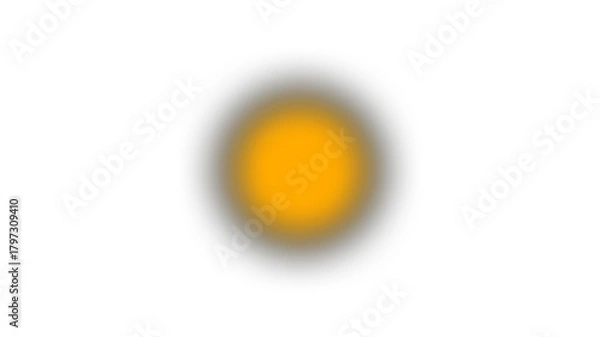 Obraz Blurred Orange Glow Effect PNG Soft Warm Radiant Circular Light