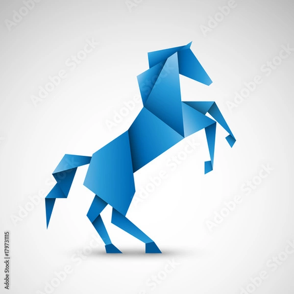 Obraz koń origami wektor
