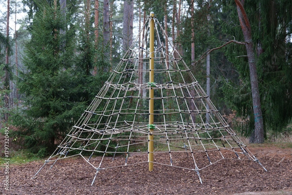 Obraz Climbing net for children's sports activities