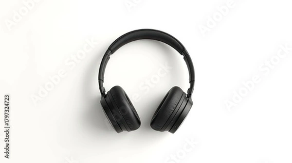 Obraz Over-Ear Headphones Immersive Sound Experience on White Background