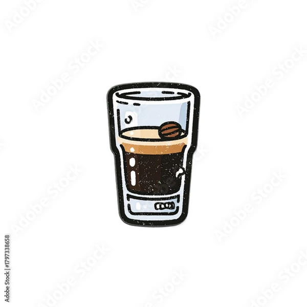 Obraz Espresso Shot with Coffee Bean