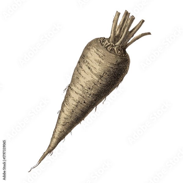 Fototapeta Vintage Parsnip Illustration