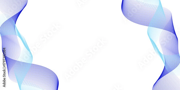 Fototapeta Futuristic background with dynamic flowing lines waves isolated on white background. Minimalist background for banners