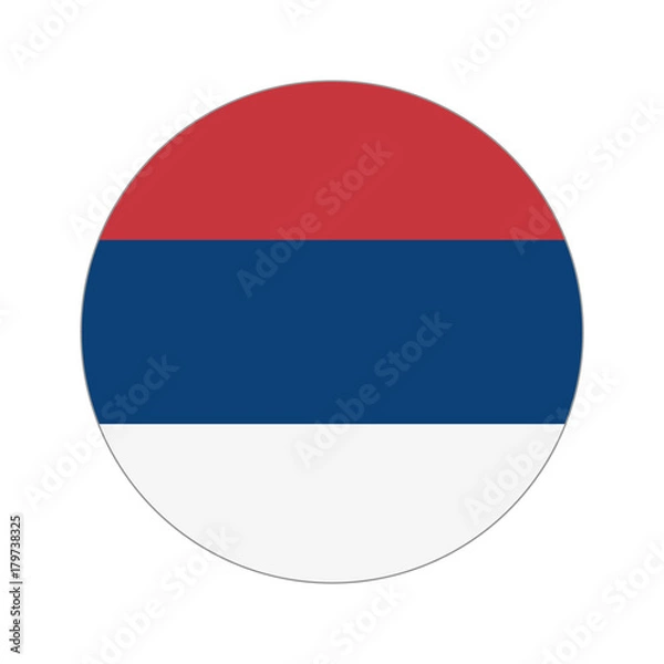 Fototapeta Circular world Flag serbia