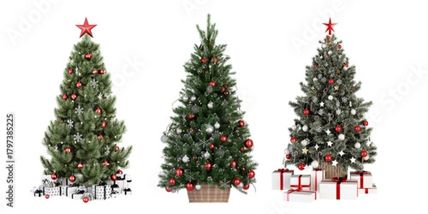 Obraz decorated christmas tree