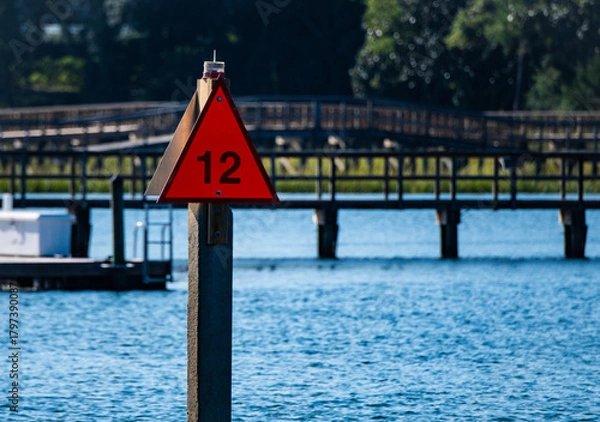 Obraz channel marker in the water