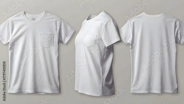 Fototapeta Flat T-shirt Pattern (Front + Back)