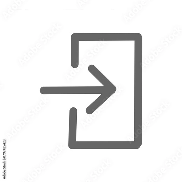 Obraz Login Icon Illustration / ログインを示すアイコンイラスト	