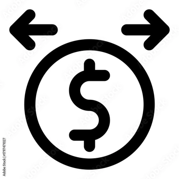 Fototapeta financial outline icon set