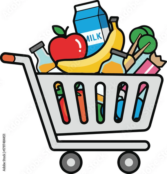 Obraz Versatile icon set featuring geometric shapes and primary colors