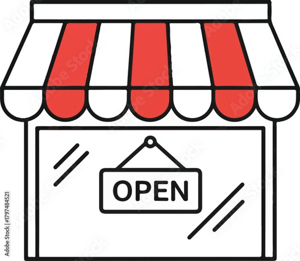 Obraz Modern abstract icon set with vibrant color palette and geometric shapes