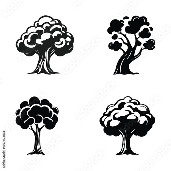 Fototapeta Stylized Tree Vector Illustration