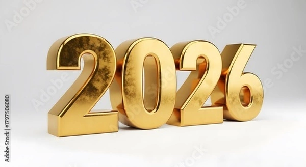 Obraz Happy New Year 2026 Celebration Greeting Card Festive Holiday Background with Sparkling Party Design