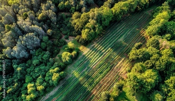 Fototapeta green forest background