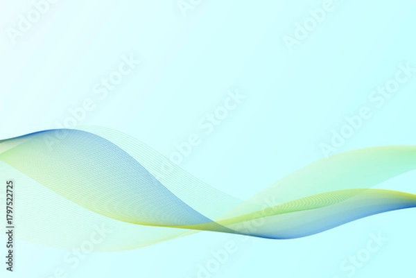 Obraz Wavy curve pattern abstract light blue background for network technology theme.