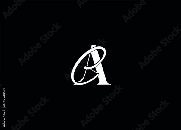 Fototapeta CA creative initial logo design and monogram logo