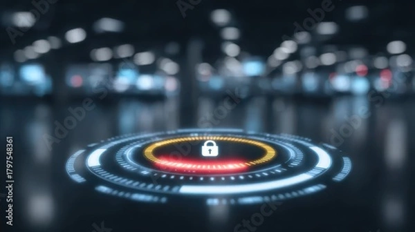 Fototapeta A futuristic medium where a node inside a cluster maintains isolation with certificate authentication and flawless connectivity with handshake signals