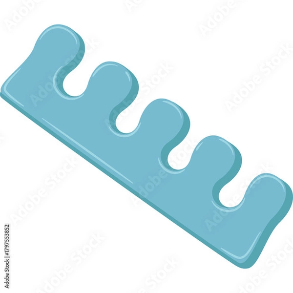 Obraz Light Blue Toe Separator For Pedicure And Nail Care On A White Background