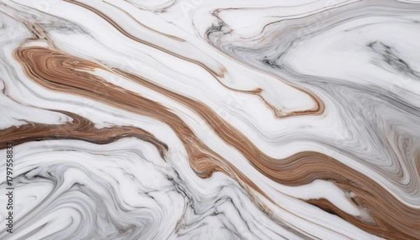 Obraz Abstract White Marble Background With Brown And Gray Color Natural Patterns For Design Art Work Stone Wall Texture Background