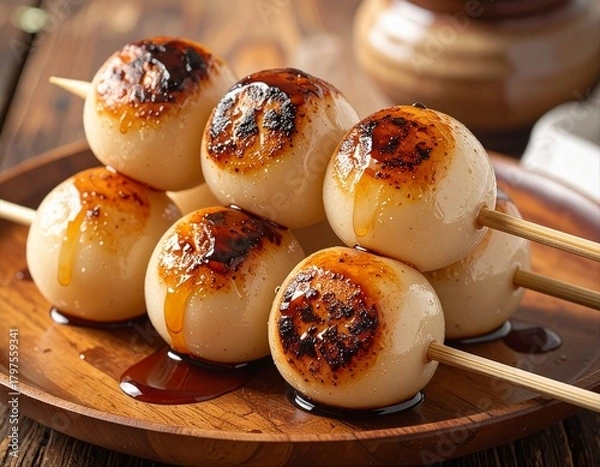 Obraz 焼き色お焦げのみたらし団子