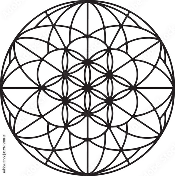 Fototapeta abstract 3d sphere globe design with textured lines and round geometric shape