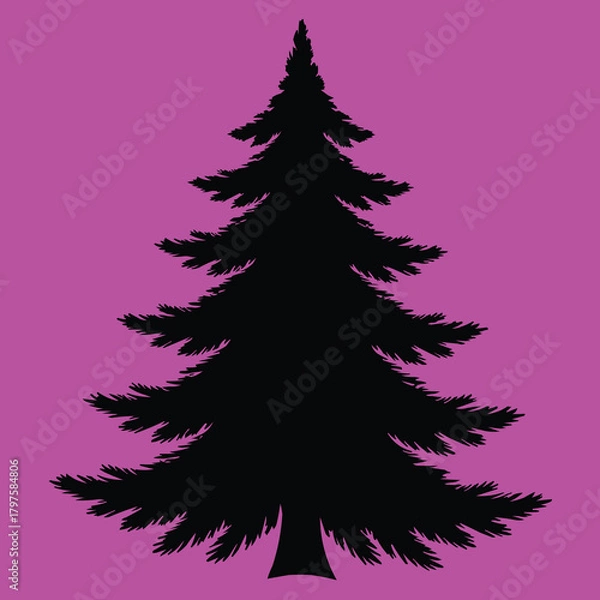 Fototapeta christmas tree vector