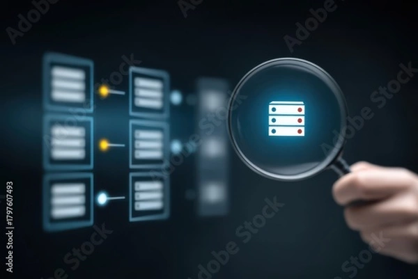 Fototapeta Scan the server memory and link database results to the report monitor automatically
