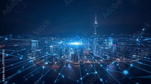 Obraz Lucid Origin – Network Communication & Digital Distribution Concept