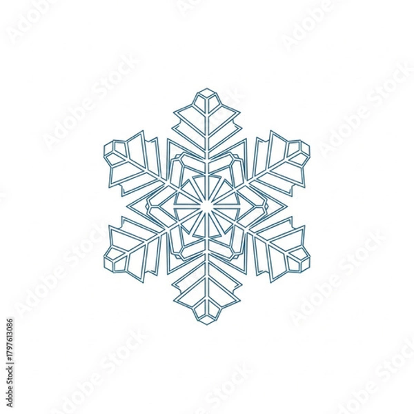 Fototapeta Geometric Snowflake – Winter Vector Icon