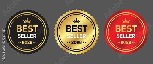 Fototapeta Best seller badge 2026 vector