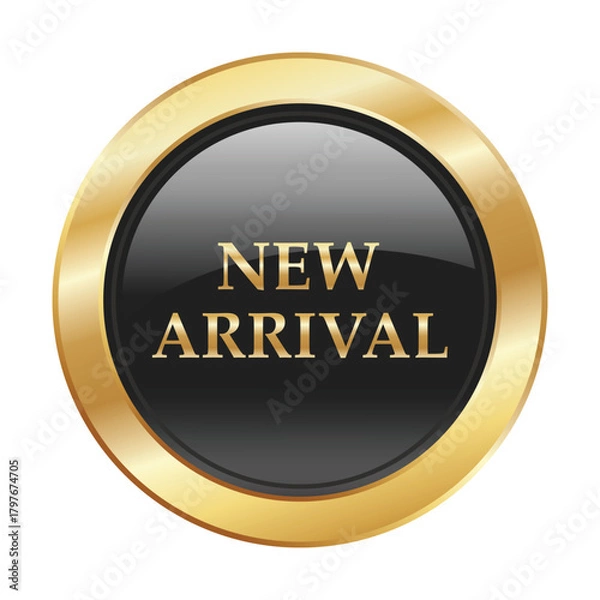 Fototapeta New arrival golden badge vector