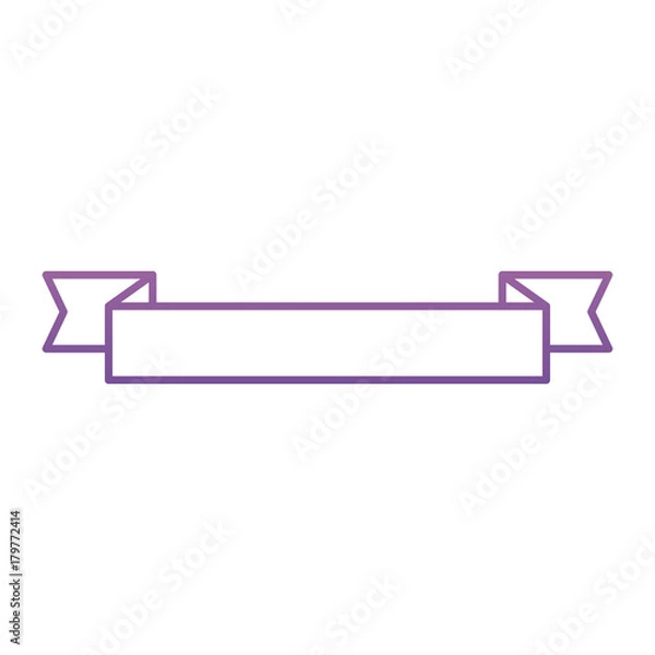 Fototapeta decorative ribbon icon over white background vector illustration