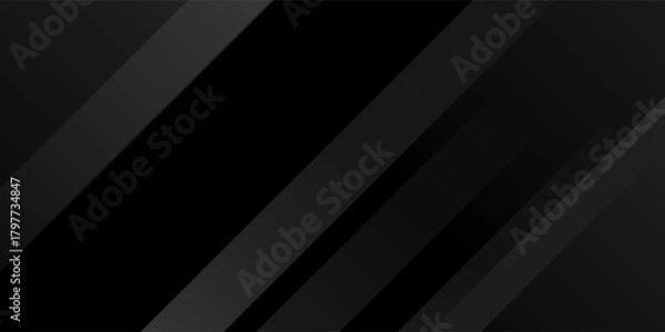 Fototapeta Black abstract background. Elegant dark diagonal shape elements. Modern luxury grey gradient graphic design.