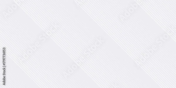 Fototapeta White luxury background with grey shadow diagonal stripes. Light elegant dynamic abstract BG. Trendy geometric neumorphism. Universal minimal 3d sale modern backdrop.