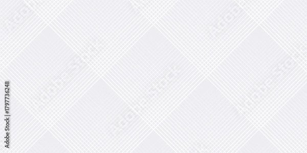 Fototapeta White luxury background with grey shadow diagonal stripes. Light elegant dynamic abstract BG. Trendy geometric neumorphism. Universal minimal 3d sale modern backdrop.