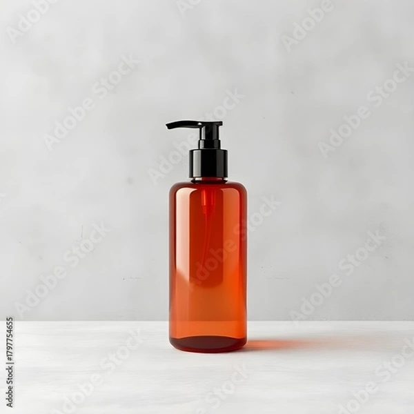 Fototapeta bottle of perfume, bottle of liquid soap, bottle of perfume on white