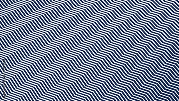 Obraz Blue and White Zigzag Stripes Line Abstract Background with Modern Dynamic Geometric Pattern Design